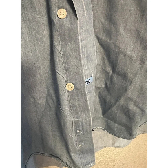 Chaps Ralph Lauren denim shirt men's XL extra large blue long sleeve Vintage - Picture 8 of 12